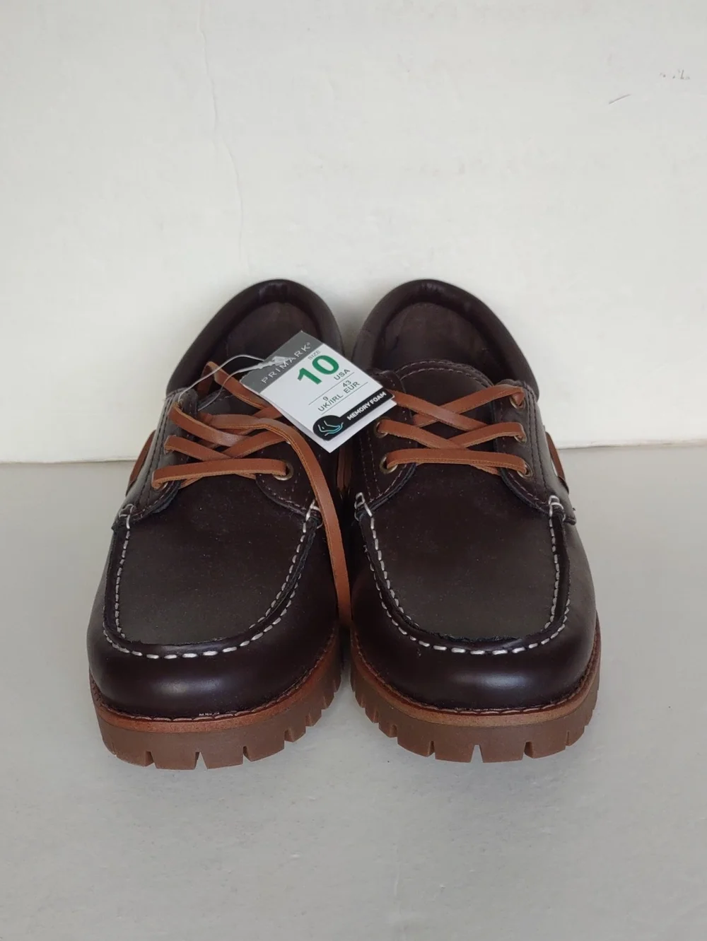 BRAND NEW Primark Men's BROWN Leather(SYNTHETIC )Boat Shoes